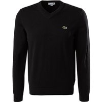 LACOSTE Herren Pullover schwarz Baumwolle unifarben von Lacoste
