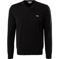 LACOSTE Herren Pullover schwarz Baumwolle unifarben von Lacoste