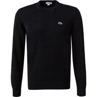 LACOSTE Herren Pullover schwarz Baumwolle unifarben von Lacoste