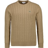 LACOSTE Herren Pullover braun Baumwolle unifarben von Lacoste