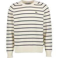 LACOSTE Herren Pullover weiß Gestreift Classic Fit von Lacoste