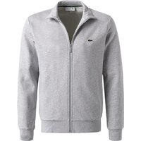 LACOSTE Herren Sweatjacke Grau Baumwolle unifarben von Lacoste