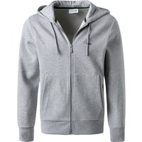 LACOSTE Herren Sweatjacke Grau Baumwolle unifarben von Lacoste