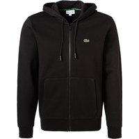 LACOSTE Herren Sweatjacke schwarz Baumwolle unifarben von Lacoste