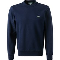 LACOSTE Herren Sweatshirt blau Baumwolle unifarben von Lacoste
