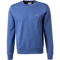 LACOSTE Herren Sweatshirt blau Baumwolle unifarben von Lacoste