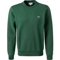 LACOSTE Herren Sweatshirt grün Baumwolle unifarben von Lacoste