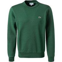 LACOSTE Herren Sweatshirt grün Baumwolle unifarben von Lacoste