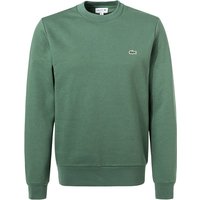 LACOSTE Herren Sweatshirt grün Baumwolle unifarben von Lacoste