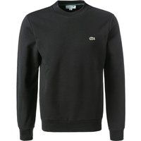 LACOSTE Herren Sweatshirt schwarz Baumwolle unifarben von Lacoste