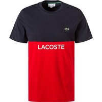 LACOSTE Herren T-Shirt blau Baumwolle von Lacoste