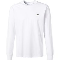 LACOSTE Herren Longsleeve weiß Baumwolle von Lacoste