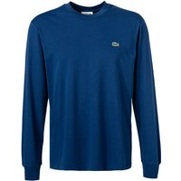 LACOSTE Herren Longsleeve blau Baumwolle von Lacoste