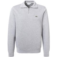 LACOSTE Herren Troyer grau Baumwolle unifarben von Lacoste