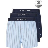 LACOSTE Herren Boxershorts blau Reine Baumwolle Gemustert,Gestreift von Lacoste