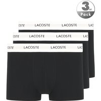 LACOSTE Herren Trunks schwarz Baumwolle unifarben von Lacoste