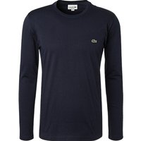 LACOSTE Herren Longsleeve blau Baumwolle von Lacoste