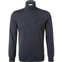 LACOSTE Herren Rollkragenpullover blau Wolle unifarben von Lacoste