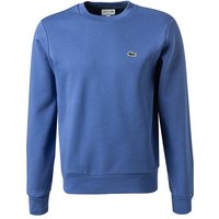 LACOSTE Herren Sweatshirt blau Baumwolle unifarben Classic Fit von Lacoste