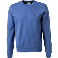 LACOSTE Herren Sweatshirt blau Baumwolle unifarben Classic Fit von Lacoste