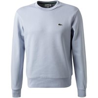 LACOSTE Herren Sweatshirt blau Baumwolle unifarben Classic Fit von Lacoste