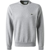 LACOSTE Herren Sweatshirt grau Baumwolle unifarben Classic Fit von Lacoste