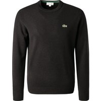 LACOSTE Herren Pullover schwarz Wolle unifarben Classic Fit von Lacoste