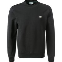 LACOSTE Herren Sweatshirt schwarz Baumwolle unifarben Classic Fit von Lacoste