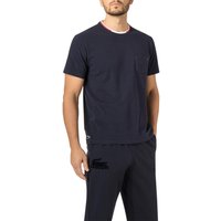 LACOSTE Herren Pyjamashirt blau Baumwolle von Lacoste