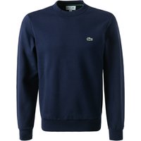 LACOSTE Herren Sweatshirt blau Baumwolle unifarben Classic Fit von Lacoste
