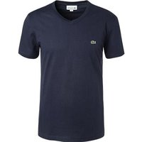 LACOSTE Herren T-Shirt blau Baumwolle von Lacoste