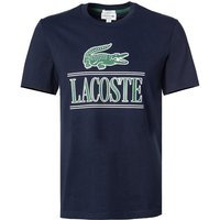 LACOSTE Herren T-Shirt blau Baumwolle von Lacoste