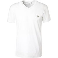 LACOSTE Herren T-Shirt weiß Baumwolle von Lacoste