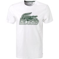 LACOSTE Herren T-Shirt weiß Baumwolle von Lacoste