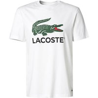 LACOSTE Herren T-Shirt weiß Baumwolle von Lacoste