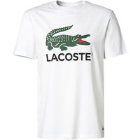 LACOSTE Herren T-Shirt weiß Baumwolle von Lacoste