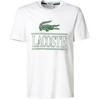 LACOSTE Herren T-Shirt weiß Baumwolle von Lacoste