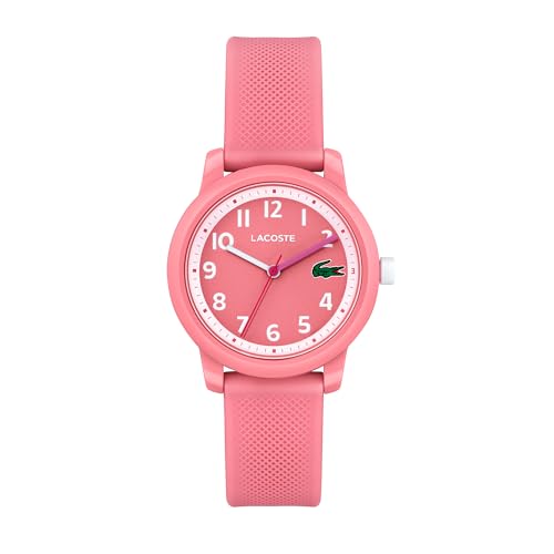 Lacoste Analog Quarzuhr für Kinder Kollektion LACOSTE.12.12 Kids mit Pinkes Silikonarmband - 2030040 von Lacoste