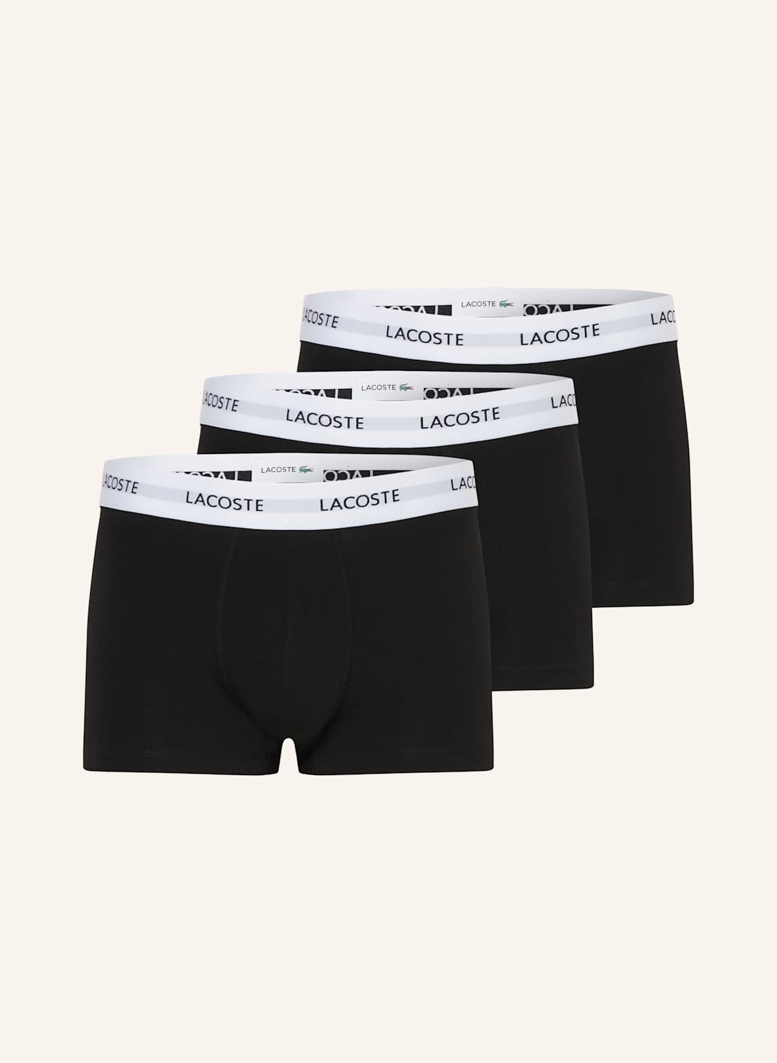 Lacoste 3er-Pack Boxershorts schwarz von Lacoste