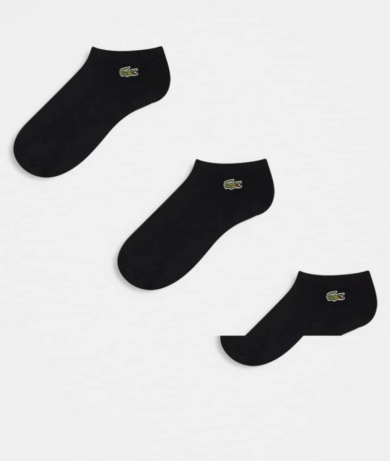Lacoste - 3er-Pack Knöchelsocken in Schwarz von Lacoste