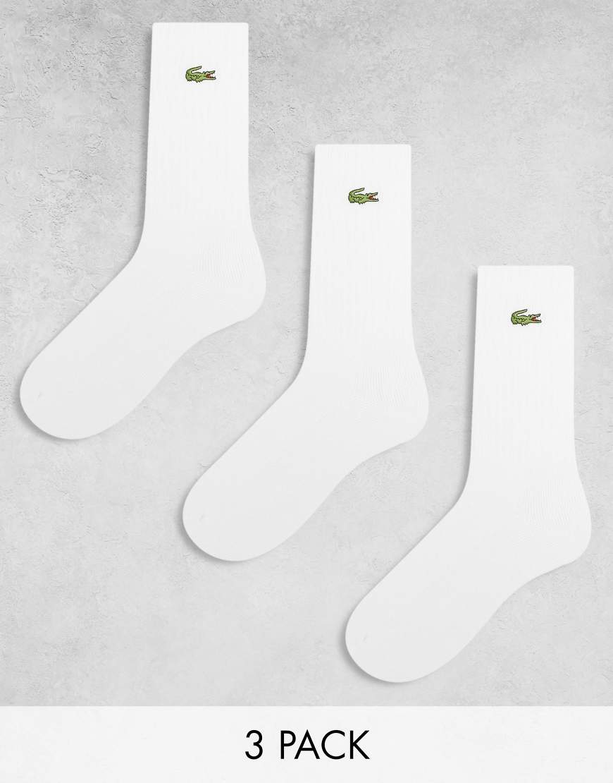Lacoste - 3er-Pack Socken in Weiß mit Logo von Lacoste