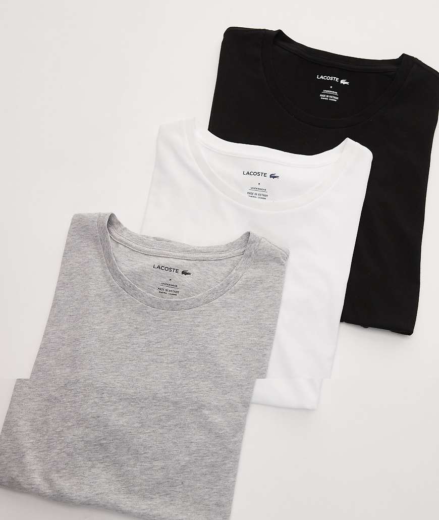 Lacoste - 3er-Pack T-Shirts in Schwarz, Grau und Weiß-Bunt von Lacoste