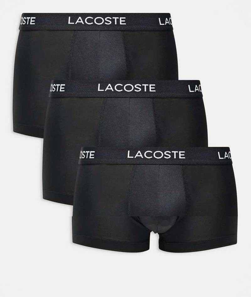 Lacoste - 3er-Pack Unterhosen aus Mikrofaser in Schwarz von Lacoste