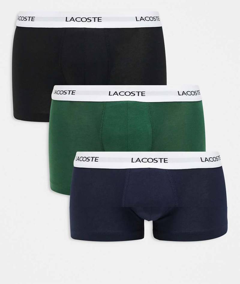 Lacoste - 3er-Pack Unterhosen in Marineblau/Grün/Schwarz-Bunt von Lacoste