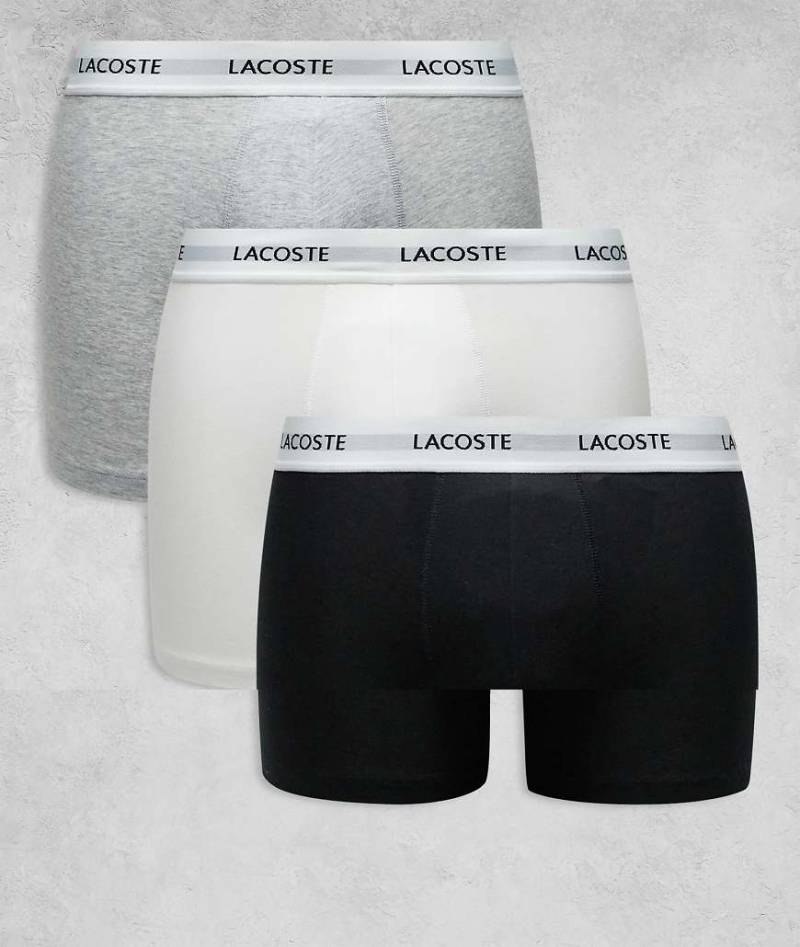 Lacoste - 3er-Pack eng geschnittene Boxershorts in verschiedenen Farben mit weißem Bund-Bunt von Lacoste