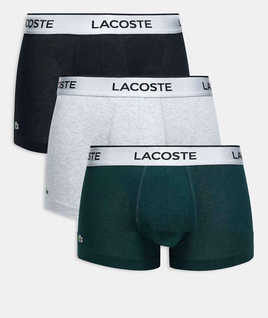 Lacoste - 3er-Pack mehrfarbige Unterhosen mit Metallic-Bund-Bunt von Lacoste