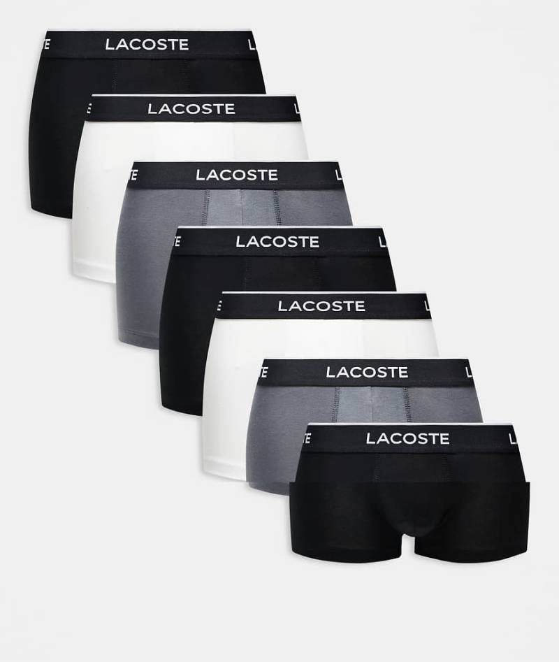 Lacoste - 7er-Pack Unterhosen in Schwarz/Weiß/Grau-Bunt von Lacoste