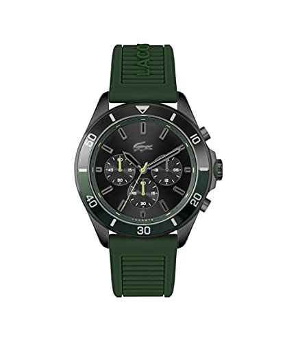 Lacoste Chronograph Quarz Uhr für Herren mit Grünes Silikonarmband - 2011153 von Lacoste
