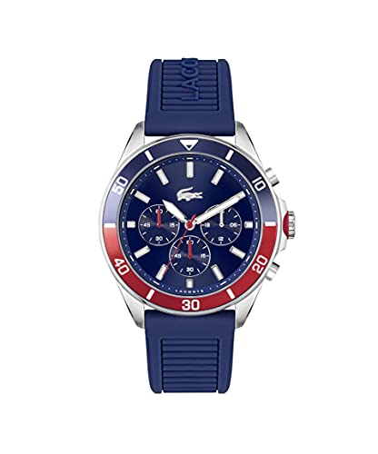 Lacoste Chronograph Quarz Uhr für Herren mit Blaues Silikonarmband - 2011154 von Lacoste