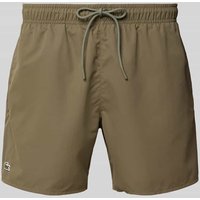 Lacoste Badehose mit Logo-Patch Modell 'Basic' in Anthrazit, Größe S von Lacoste